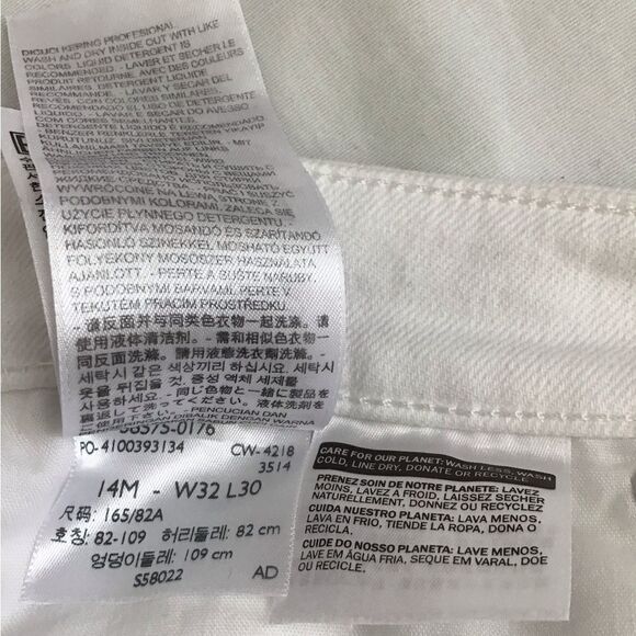 Levi’s White Classic Mid Rise Skinny Jeans New Size 32 - Picture 9 of 9